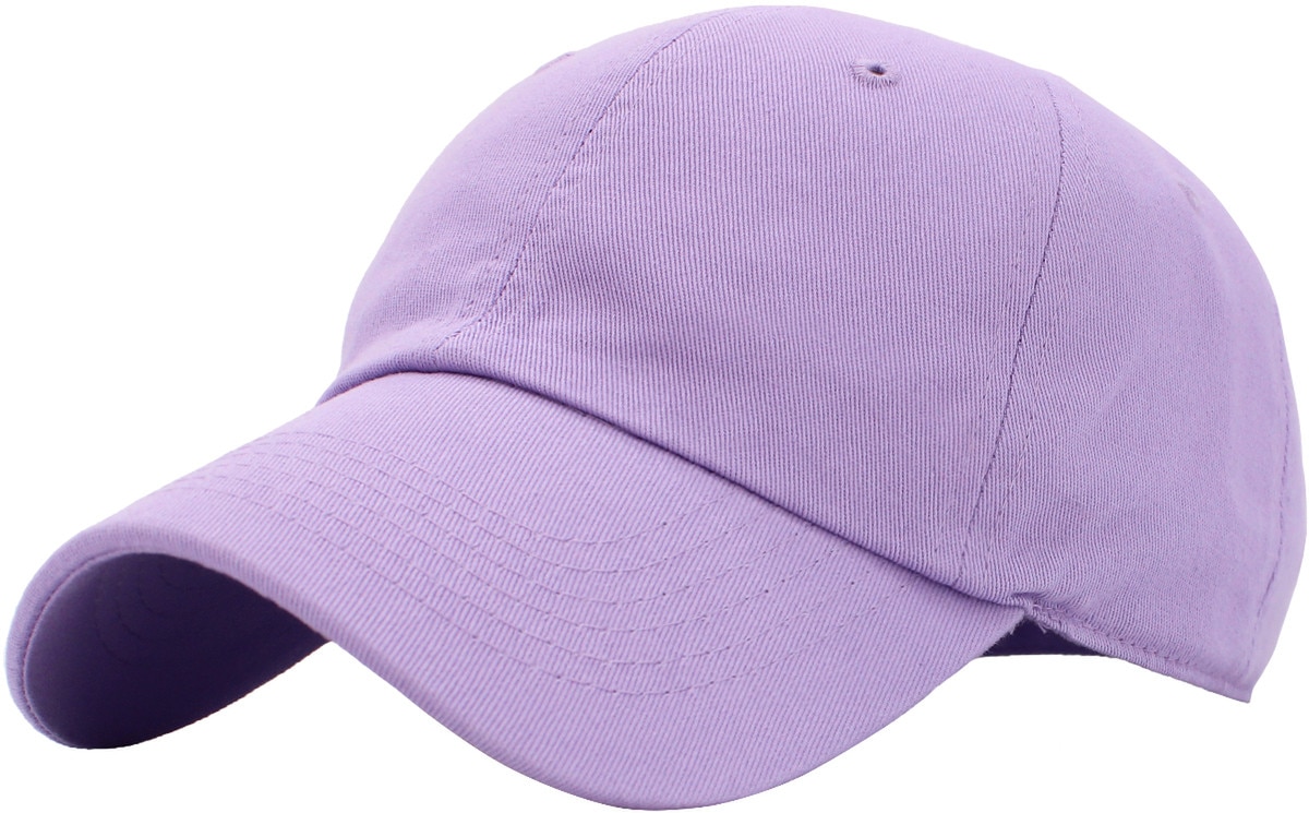 Lavender Low Profile Baseball Caps Front Side View